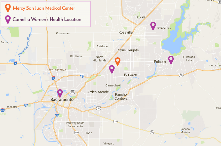 Location Map for OB GYN Camellia Womens Health